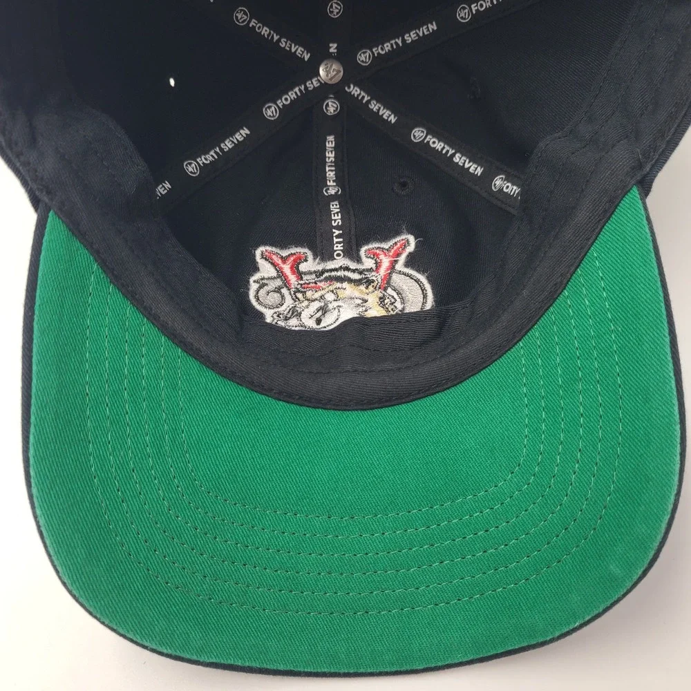 Tri-City ValleyCats Hat Fitted M 47 Brand Franchise Black MiLB Frontier League